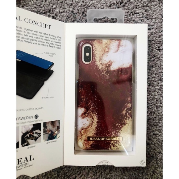Ideal of Sweden gold & red marble case - Picture 1 of 1
